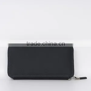 Fine Man Genuine Cow Leather Wallet Short Style Zipper Wallet thumbnail-2
