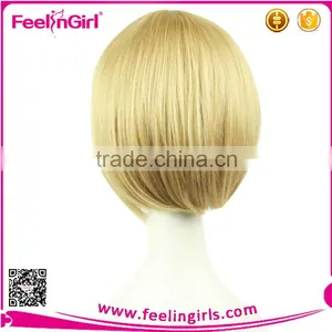 Factory Cheap Fashion Blonde Wig for Girl thumbnail-5