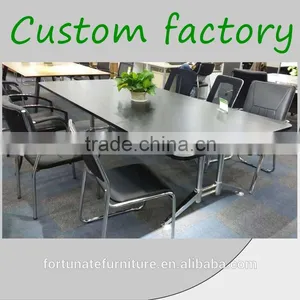 Black Compact Office Furniture Conference Table thumbnail-1