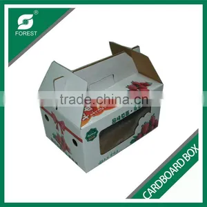 CARDBOARD PACKING BOX FOR STRAWBERRY CORRUGATED PACKING BOX WITH HANDLE thumbnail-1