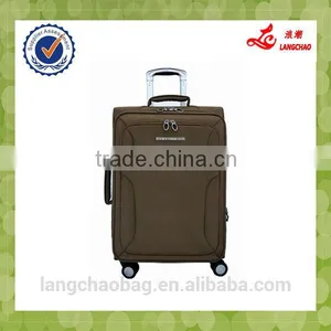 New Design Customized 4 Spinner Wheels Zipper Personalized Soft Polo Trolley Luggage Sets thumbnail-2