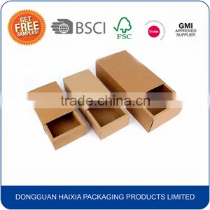Eco-friendly Wholesale Kraft Paper Drawer Box Slide Open Box thumbnail-6