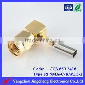Rpsma Male Body With Female Pin Crimp 90 Right Angle Type for RG316 Cable thumbnail-1