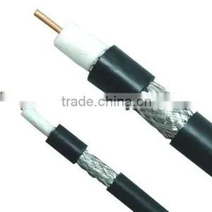 RG6 Coaxial Cable Wire Dual Shield 18AWG Black Coax Satellite TV thumbnail-1