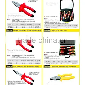 Combination Pliers With Red Insulated Handle thumbnail-2