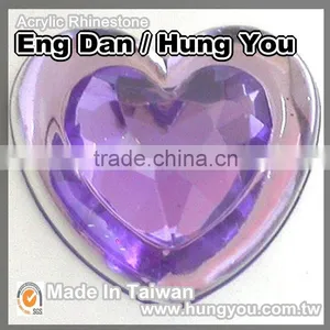 Best Offer Heart Shaped 18mm Acrylic Rhinestone thumbnail-3