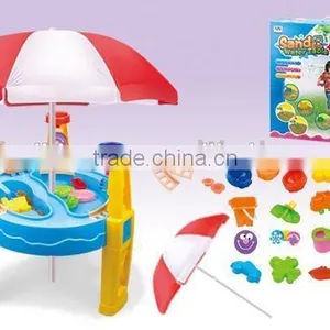 Plastic Muti-functional Outdoor Table With Umbrella thumbnail-2