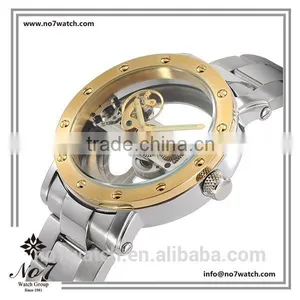 Mechanical Automatic Movement With 20 mm Stainless Steel Strap and See Through Watch thumbnail-3