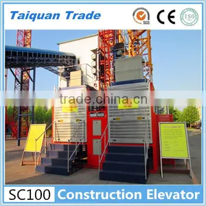 New Condition SC100/100 Double Cage Construction Elevator thumbnail-1