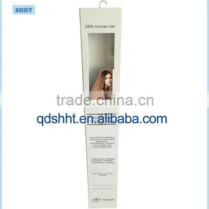 Customized Hair Extension Box With Clear Window and Plastic Hook thumbnail-1