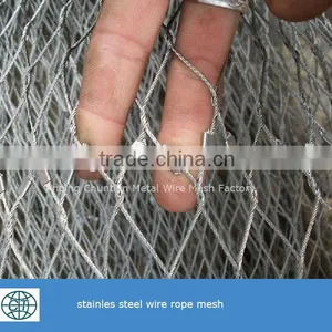 304 316stainless Steel Wire Rope Knotted Mesh Netting for Zoo Fence thumbnail-5