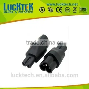 IEC 320 C6 to C7 Power Adaptor, C6 Micky 3pin Male to C7 2pin Female Power Adaptor thumbnail-1