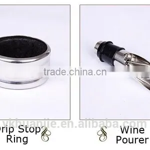 Metal Wine Bottle Accessory Corkscrew Pourer Magic Wine Set Kit Gift thumbnail-4