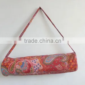 Ethnic Bag Shoulder Yoga Bag Tote Bag Yoga Mat Bag Cross Body Hippie Satchel Shoulder Bag Handmade Kantha Bag Embroidery Bag thumbnail-2