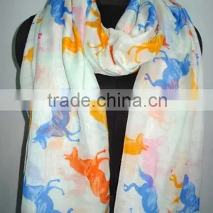 COTTON PRINTED SCARF 2014 thumbnail-3