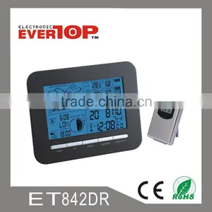 DIGITAL LCD CLOCK WITH BAROMETER AND BLUE BACKLIGHT ET842DR thumbnail-1