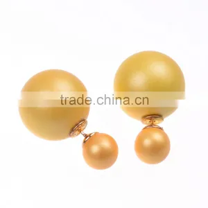 Fashion New Arrival Candy Color Imitation Big Pearl Earrings Women's Jewelry Beautiful Stud Earrings thumbnail-4