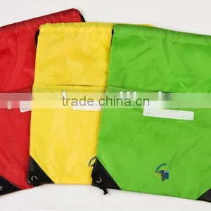 Polyester Drawstring Bag With Reflection Stripe thumbnail-1
