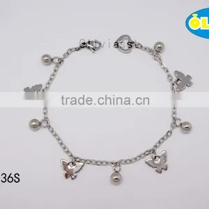Olivia Jewelry Wholesale Charm Butterfly Gold Anklets Jewellery in Stainless Steel thumbnail-1