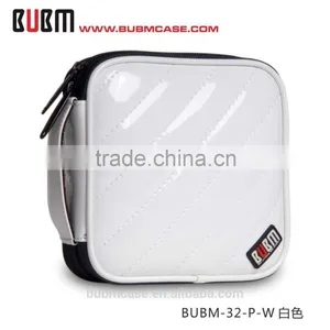 White BUBM 32 Capacity PU Leather Cover CD Case CD Box DVD Case CD-ROM Holder Car Disc Case thumbnail-2
