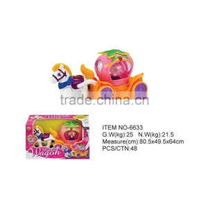 Kid Promotion Gift Toys--Battery Operated Music Princess Carriage Toys for Sale thumbnail-1