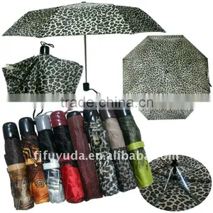 LEOPARD Foldable Manual Open Flower Printed Umbrellas thumbnail-1