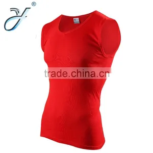 High Quality Men's Sleeveless Cotton White Fitness Tank Tops and Vest thumbnail-3