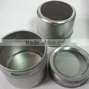 Pepper and Salt Tin Spice Containers With Magnetic on the Bottom thumbnail-4