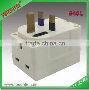 13A UK Socket Power Adaptor With Light Travel Universal Adaptor thumbnail-3