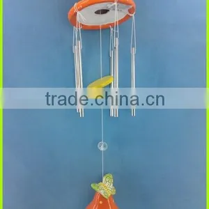 Hanging Decoration Pottery Butterfly Wind Chime With Bell thumbnail-1