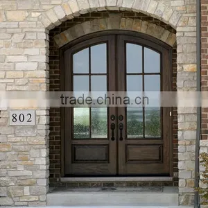 Arched Top Double Apartment Entry Doors in Foshan Doors Factory thumbnail-1