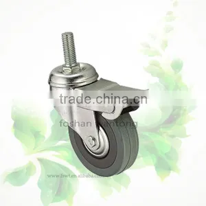 5 Inch Low Price Rubber Wheel All Size Screw Furniture Caster Wheel thumbnail-1