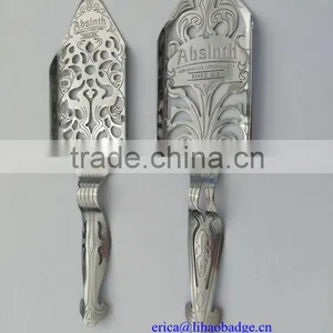 Stainless Steel Absinthe Spoon, Leaf Shap Spoon,absinthe Accessories,vermuth Spoon thumbnail-3