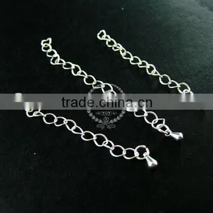 2inches Silver Plated Brass Oval Extension Chain for DIY Necklace Jewelry Supplies Findings 1312023 thumbnail-2