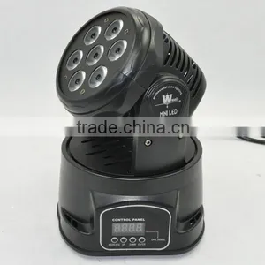 7*10W Led 4-in-1 RGBW Mini Moving Head Wash Light for Disco/dj/club/party thumbnail-5