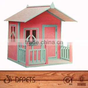 Pink Children Portable Wooden Playhouse DFP016 thumbnail-1