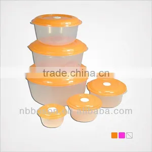 6pc Plastic Microwave Round Food Container thumbnail-1