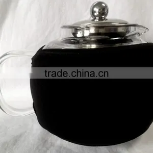 Teapot Kettle With Warmer - Tea Pot and Tea Strainer Set - Tea Infuser Holds thumbnail-1