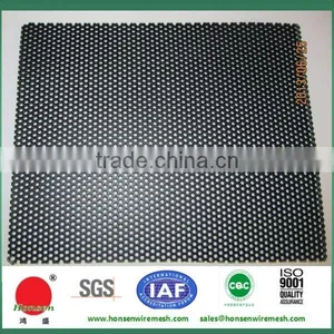 High Security Polyester Coated Black Color Alu-Gard Perforated Mesh Screens thumbnail-1