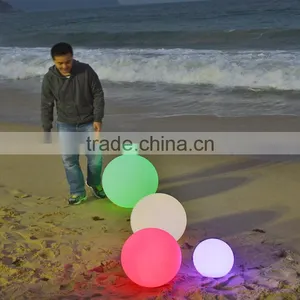 IP68 Inductive Charging Floating Pool Led Ball Shape Landscape Lights thumbnail-2