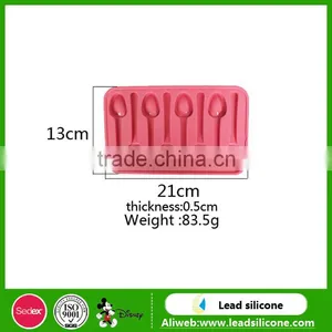 Wholesale Custom Spoon Shape Silicone Ice Cube Tray,Food Grade Silicone Ice Molds thumbnail-3