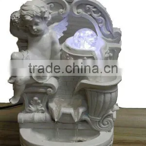 European Style Angle Air Humidifier Resin Water Fountain, Table Top Water Feature thumbnail-3