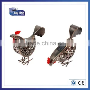 Animal Shaped Garden Decorative Iron Cock LED Solar Light thumbnail-1