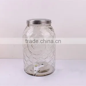 Large Glass Beverage Dispenser With Faucet thumbnail-4