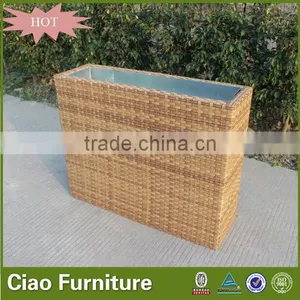 Hotel Used Outdoor Plastic Rattan Flower Plant Pot thumbnail-1