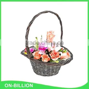 Natural Wicker Hat Basket thumbnail-1