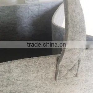 Large Handmade Grey Cheap Foldable Felt Shopping Bag thumbnail-5