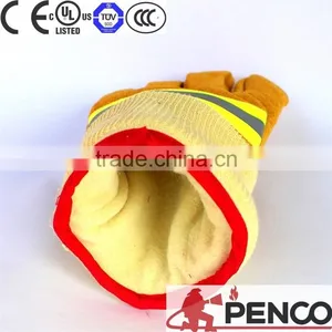 Firefighter Cowhide Leather Elastic Cuff 3 m Reflective Hand Protected Worker Engineer Working Security Cleaner Police Glove thumbnail-4