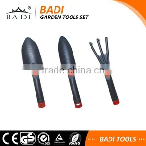 3pcs Aluminum Ergonomic Garden Tool Set With With Black Coating thumbnail-1
