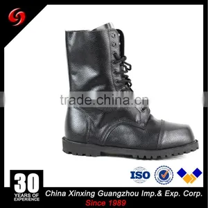 High Ankle Full Grain Leather Cheaper Black Comfortable Military Combat Boots Wholesale thumbnail-1